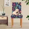 thumbnail image 4 of Yayeee 2 Pack Dining Chair Covers Stretch Parson Chairs Slipcovers Seat Protector, Neon Christmas, 4 of 6