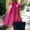 Hot Pink, variant on Azrian Summer Dresses,Plus Size Women Dress Women's Summer Fashion Casual Round Neck Solid Ruffle Loose Dress