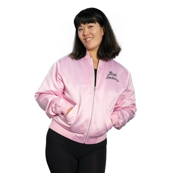 Grease Pink Ladies Costume Jacket 50s Outfit Halloween Cosplay for Womens