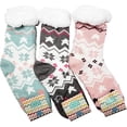 thumbnail image 5 of Fluffy Thermal Sherpa Slipper Socks, 3 Pairs for Women, Ultra Soft Christmas Winter Non Skid, 5 of 9