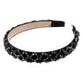 thumbnail image 7 of Unique Bargains 1 Pc Rhinestone Headbands Bling Hairband for Women Black 0.79 Inch Wide, 7 of 7