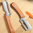 thumbnail image 6 of 3Pc Multi-Functional Vegetable Peeler For Kitchen,Orange/Potato Peeler,Potato Masher,Stainless Steel Blade With Wooden Handle And Bottle Opener,For Vegetables Or Fruits That Need To Be Peeled, 6 of 10