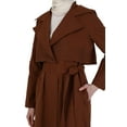 thumbnail image 4 of Camel - Unlined - Double-Breasted - Trench Coat - Refka, 4 of 5