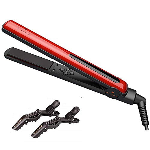 Wazor Hair Flat Iron 1 Inch Ceramic Hair Straightener Digital Display Fast Heat Up Hair Iron With Temp Settings and Auto Shutoff Wazor Hair Flat Iron 1 Inch Ceramic Hair Straightener Digital Display Fast Heat Up Hair Iron With Temp Settings and Auto Shutoff