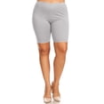 thumbnail image 5 of Women's Plus Size Casual Basic Solid Biker Shorts Pants, 5 of 6