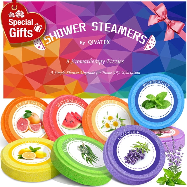Set de vapores de ducha y aromaterapia Qivatex, paquete de 8 unidades para mujer