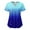 Blue, variant on qucoqpe Women's Medical Nursing Ombre Uniform Print Scrubs Top with Two Pockets