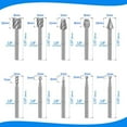 thumbnail image 3 of 20Pc HSS Router Carbide Engraving Bits for Router Bit Set 1/8 Inch(3mm) Shank for Rotary Tools,10 x Rotary Bits 10 x HSS Router Carbide Carving Bits,Silver, 3 of 8