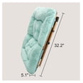 thumbnail image 7 of Comfy Saucer Chair for Adults, Soft Faux Fur Folding Lounge Chair for Bedroom Living Room Dorm Rooms Flexible Reading Chair for Teens Kids, X-Large Foldable Chair (Ottoman-Mint), 7 of 7