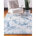 thumbnail image 3 of Unique Loom 3141309 6 x 6 ft. Salle Garnier Sofia Square Rug, Blue, 3 of 4