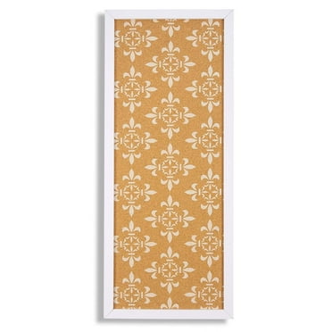 Juvale Cork Bulletin Board - 10 x 24 inch with White Frame, Decorative Rectangle Hanging Pin Board for Office, Bedroom, Home Decor, Message