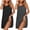 Black&grey, variant on Ekouaer Sleeveless Mini Nightgowns Women's Summer Loose Fit Tank Top Nightgown Sleepwear Dress