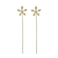 thumbnail image 1 of Pendientes colgantes de enhebrador de aleación, pendientes de gota con borla , de imitación, oreja duradera Dorado Sunnimix aretes colgantes con enhebrador, 1 of 7