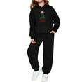 thumbnail image 1 of Birdeem Children's Winter Hooded Sweatshirt Set, Print Long Sweatpants Casual Sports Fleece-lined Warmth Two-piece, 1 of 5