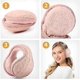thumbnail image 2 of 2pcs foldable ear cups adjustable knitted ear cups with fleece winter ear cups, 2 of 4