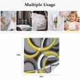 thumbnail image 4 of Yellow Geometric Cloth Napkins, Gray Black Retro Abstract Stripes Lines Washable and Reusable Dinner Napkins Set of 4, Table Napkin for Kitchen Party Birthday Wedding Hotel Housewarming 20"x20", 4 of 8
