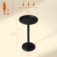 thumbnail image 6 of Hearthlight Home Round Side Table, Small Drink Table End Table with Solid Wood Leg for Living Room Bedroom Office,Black,12inch, 6 of 7