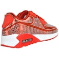 thumbnail image 3 of Berness Women’s Rhinestone Sneakers – Colorful Chunky Platform Shoes, Bling Fashion Athletic Sneakers, Lace-Up Comfortable Walking Shoes QUEEN Hot Red 9, 3 of 5