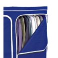 thumbnail image 4 of Clothes Closet Double Door Storage Closet Seasonal Storage Unit Wardrobe Organizer Easy Zip, Non Woven Breathable Fabric, Navy, Free Standing Closet, Clothes Closet, 4 of 6