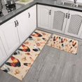 thumbnail image 2 of Beige Chicken Watercolor Pattern Kitchen Rugs Sets Of 2,Anti Fatigue Kitchen Mat Rugs Non Slip Washable,Decorative Kitchen Floor Mats for Kitchen,Sink,Laundry,17"x30"+17"x47", 2 of 7