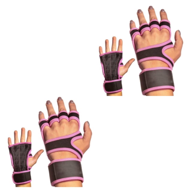 Redempat 2pieces Stay Cool And Comfortable With Multifunctional Gym Gloves Breathable Pink M 2Set