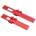 thumbnail image 6 of Woodworking Ruler Precision Pocket Rule Metal Slide Stop Marking Ruler Metric Inch Measuring Working Scribing Ruler, 6 of 8