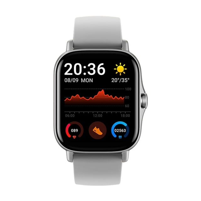 PENGXIANG Montre Intelligente Voix Intelligente Plusieurs Langues Appel BT Rappel d'Informations Réveil en un Clic Surveillance de la Santé Écran Couleur Grand 1.69 Pouces Montre-Bracelet pour Usage Quotidien