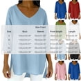thumbnail image 3 of uublik Womens Tops Cute Dressy Casual Clothing Split Hem Long Sleeve Shirts Tunic Tops for Fall Winter Daily Wear, 3 of 5
