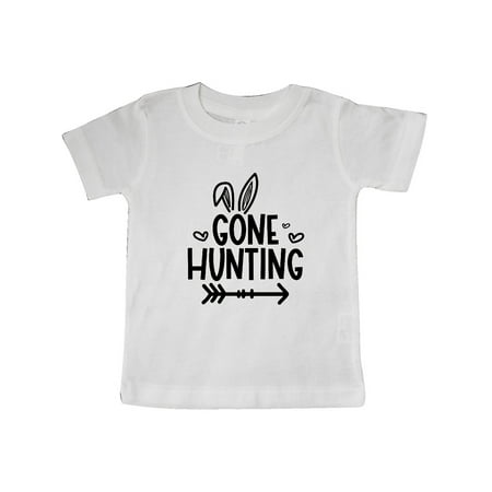 

Inktastic Happy Easter Gone Hunting with Arrow and Hearts Gift Baby Boy or Baby Girl T-Shirt