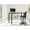 thumbnail image 2 of OSP Home Furnishings 60" Writing Desk with Black Laminate Top and Black Finish Metal Legs, 2 of 10