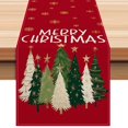 thumbnail image 6 of Cinvoph Christmas Table Runner with Merry Christmas Snowflake Tree, Xmas Table Decorations Holiday Table Runners for Xmas Wedding Party Home Decor 13"x72", 6 of 9