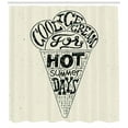 thumbnail image 3 of Ambesonne Ice Cream Shower Curtain, Cool Ice Cream, 69"Wx84"L, Coconut Charcoal Grey, 3 of 3
