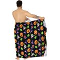 thumbnail image 4 of LA LEELA Men's Pareo Halloween Costumes Theme Party Swim Trunks Swimwear Cover Up Beach Wrap form Men Summer Sarong One Size Halloween Clip Art, Scary Black, 4 of 5