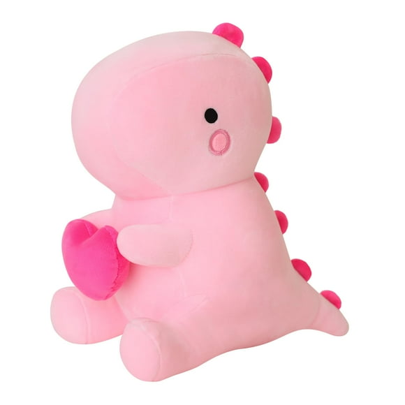 Peluche de dinosaurio SQEQE de peluche con corazón, 30 cm, rosa