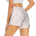thumbnail image 3 of Vsdgher Cute Poodle Dog Print Women's Running Double Layer Shorts High Waisted with Pockets Elastic Yoga Workout Athletic Gym Sports, 3 of 8