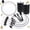 Black, variant on 350PCS Ivory Plastic Disposable Plates for 50 Guests - Thanksgiving Party Plates, Wedding Dinnerware, Durable Dinner Plates for Events and Celebrations