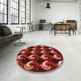 thumbnail image 4 of Ahgly Company Machine Washable Indoor Square Transitional Chestnut Red Area Rugs, 6' Square, 4 of 7