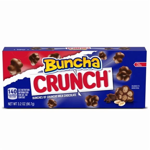 Buncha CRUNCH Milk Chocolate with Crisped Rice Candy, 3.2 oz Box