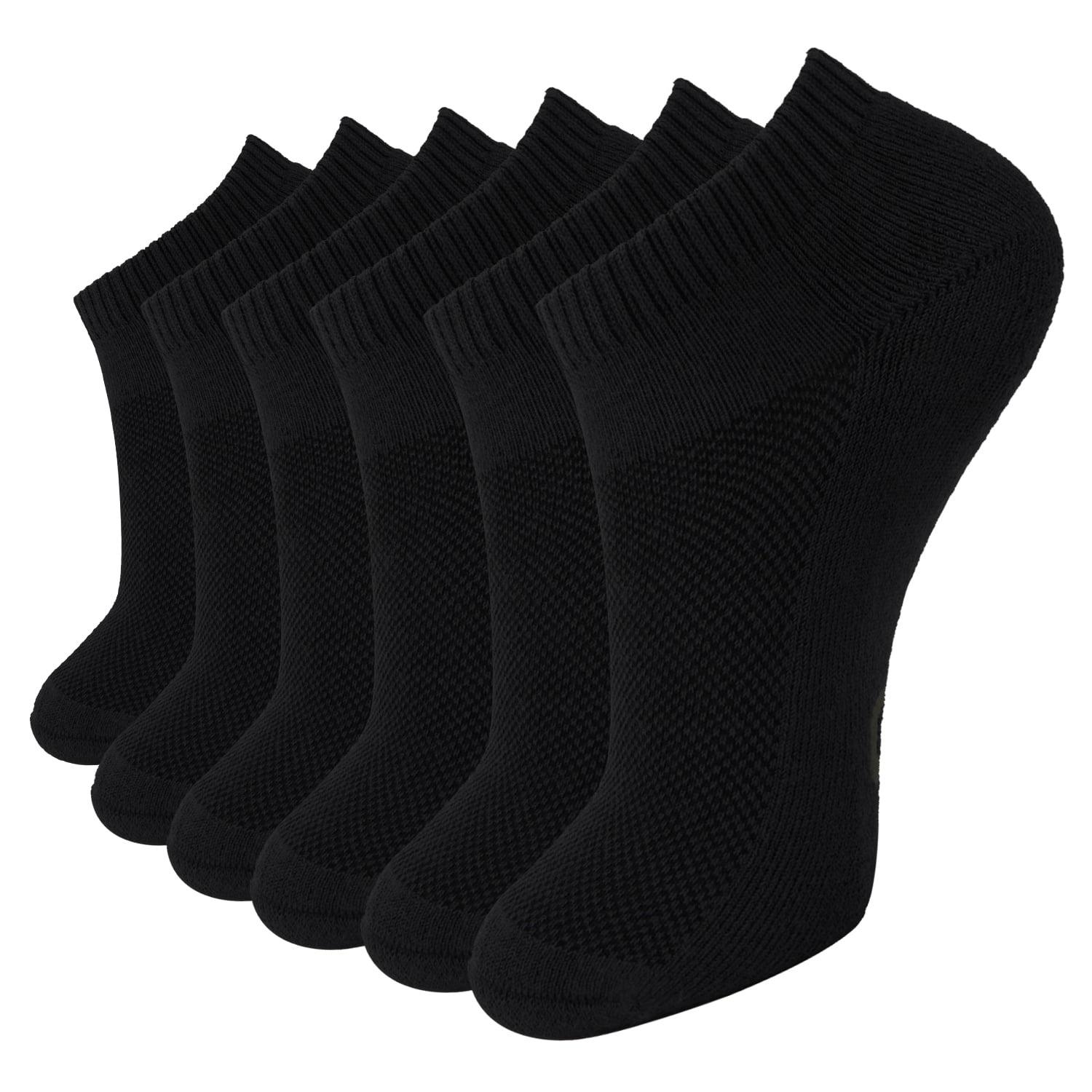 +MD 6 Pack No Show Socks for Men Bamboo Socks Moisture Wicking & Odor Control Low Cut Athletic Socks