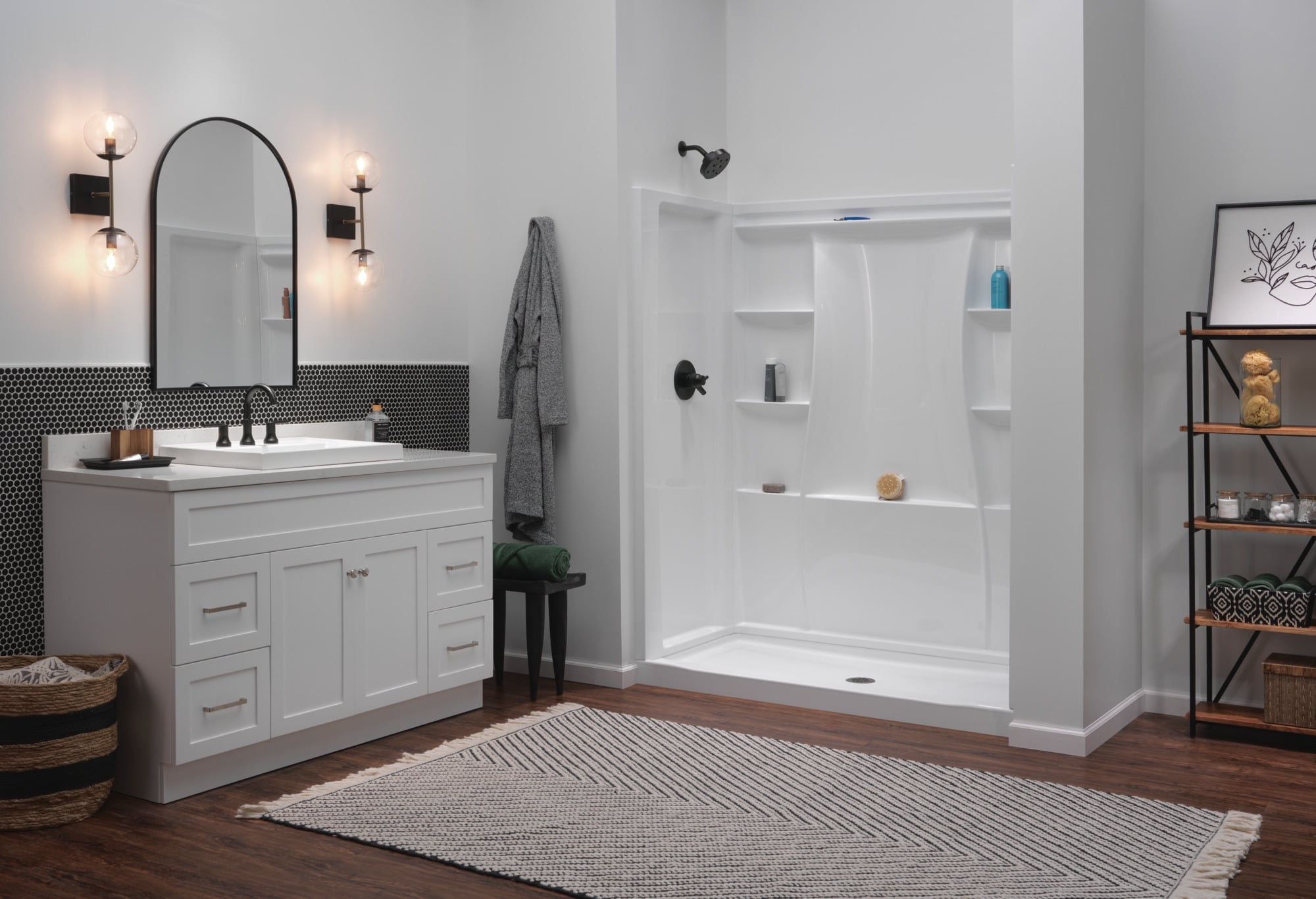 Delta Trinsic Two-Handle Widespread Bathroom Faucet - 3559-BLMPU-DST - Matte Black