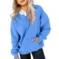 thumbnail image 7 of Telankuip Girls Hoodies Casual Long Sleeve Oversized Hooded Sweatshirts for Child Cute Color Block Relaxed Fit Comfort Fall Pullover Tops with Pocket 2025 Winter Clothes Blue 3-4 Years, 7 of 7