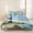 Blue, variant on 3 Pieces King Quilt Set,Oil Style Animals Swan Soft Bedding Sets with 1 Quilt & 2 Pillow Shams,Sunset Background Summer Bedspread Lightweight Coverlet Comforter for All Season