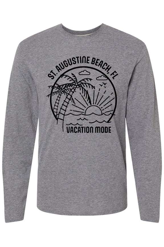 Summer Vacation Mode St. Augustine Beach Florida Long Sleeve T-Shirt