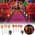 thumbnail image 1 of Xihbxyly Luces Solares Navideñas, Paquete de 4, Diseño de Piruleta, Luces Led Blancas Cálidas Impermeables, Decoración Solar para Exteriores, Perfectas para Patios, 80 Led, Tamaño de 25.3 Pulgadas, 1 of 7