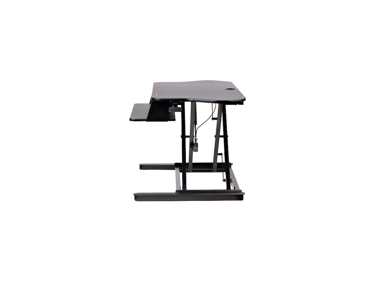 StarTech 35"x21" Corner Sit Stand Desk Converter with Keyboard Tray ARMSTSCORNR