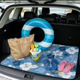 thumbnail image 2 of XYZCANDO Hawaiian Floral Rear Cargo Protector 29" x 39", Universal Waterproof Trunk Mat, Non-Slip Easy Clean Durable Polyester Liner for SUVs & Sedans, 2 of 7