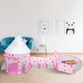 thumbnail image 5 of Toddler Pop Up Playhouse Toy TeqHome 3 in 1 Kids Ball Pit Play Tent with Tunnel for Boys Girls Indoor Outdoor Pink, 5 of 12