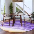 thumbnail image 3 of Purple Beach Coastal Round Area Rug 7Ft Washable Circle Rugs for Dorm Laundry Room, Summer Nautical Seaside Ocean Ombre Non-Slip Carpet Floor Mats Indoor Outdoor Carpet Runner Aesthetic Home Decor, 3 of 8