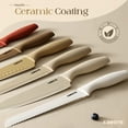 thumbnail image 4 of CAROTE 12PCS Kitchen Knife Set with Paring Knife, Stainless Steel with Creamic Coating, Dishwasher Safe, 4 of 6