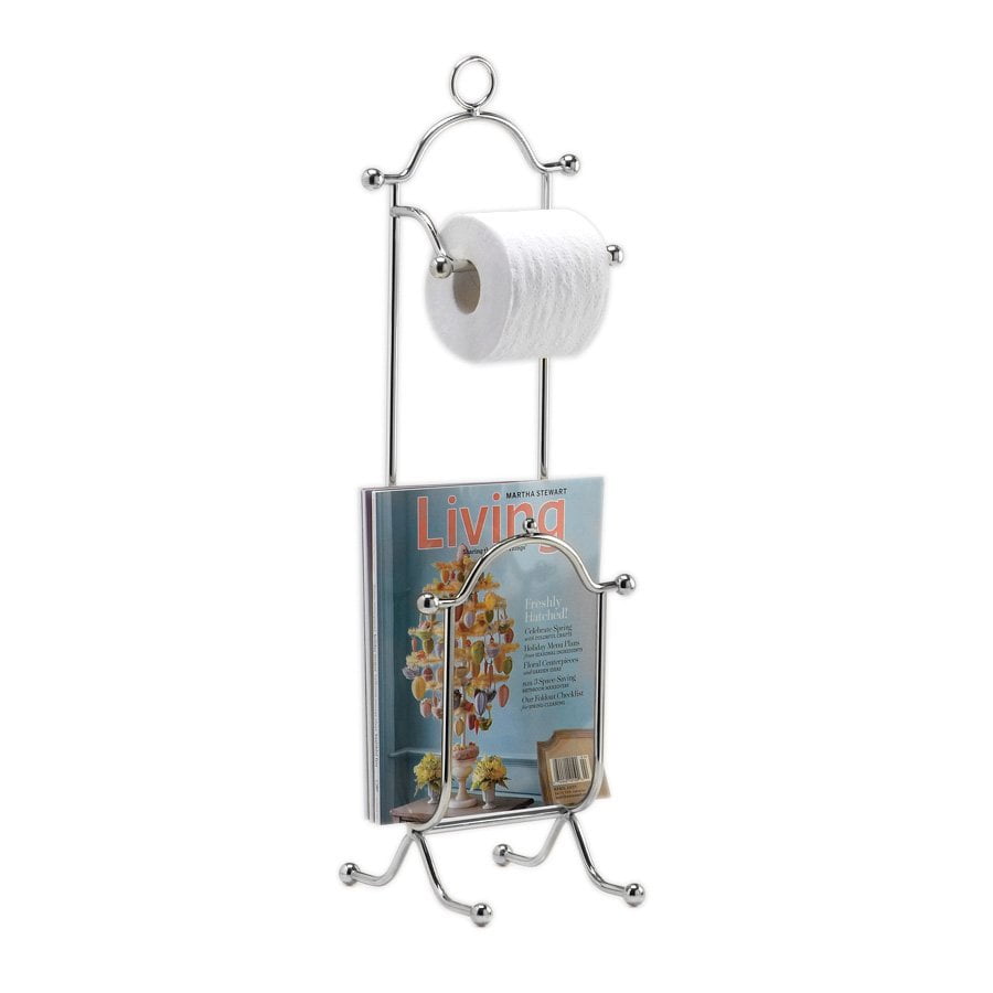 Taymor Floor Combination Magazine Rack and Toilet Toilet Paper Holders